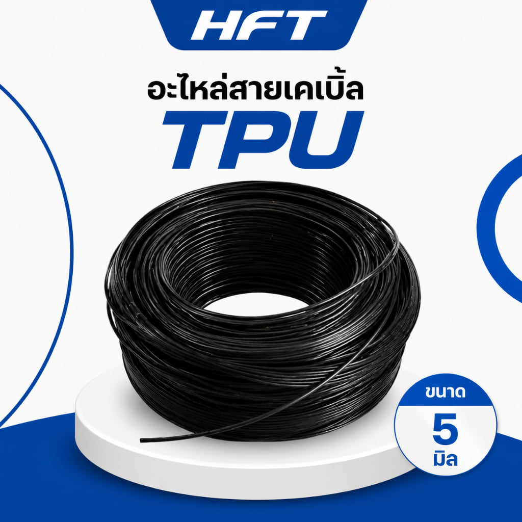 สายเคเบิลเครื่องออกกำลังกาย HOMEFITTOOLS วัสดุ TPU 5 มม._1